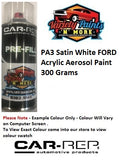 PA3 Satin White FORD Acrylic Aerosol Paint 300 Grams 