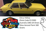 Citrus Yellow (Paint Code P) FORD Australia 1983 2K Direct Gloss Aerosol Paint 300 Grams 