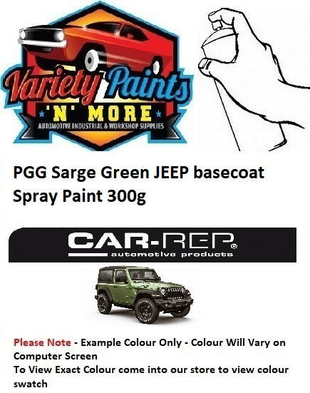 PGG Sarge Green JEEP Basecoat Spray Paint 300g 1IS 38A