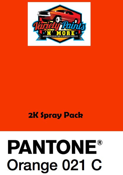 PMS021C Very Bright Orange Pantone Custom Spray Paint 2K