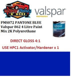 PMS072 PANTONE BLUE Valspar 862 4 Litre Paint Mix 2K Polyurethane