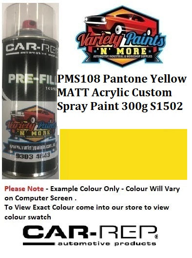 PMS108 Pantone Yellow MATT Acrylic Custom Spray Paint 300g LATEST