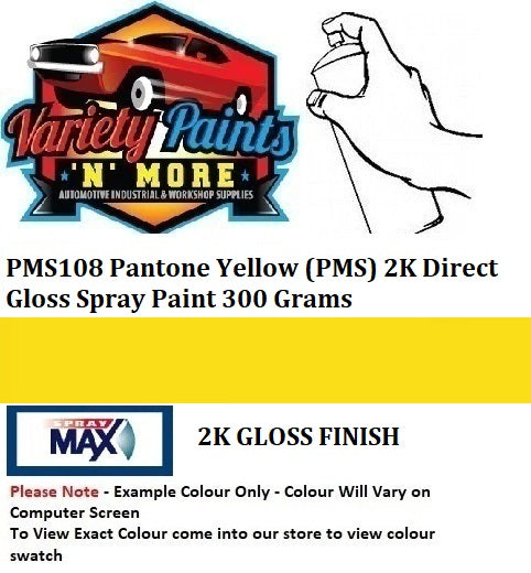 PMS108 Pantone Yellow (PMS) 2K Direct Gloss Spray Paint 300 Grams