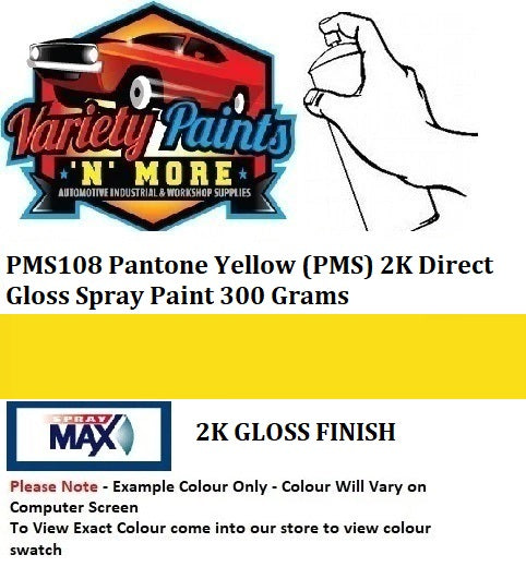 PMS108 PANTONE® Yellow (PMS) 2K Direct Gloss Spray Paint 300 Grams