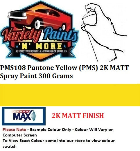 PMS108 PANTONE® Yellow (PMS) 2K MATT Spray Paint 300 Grams