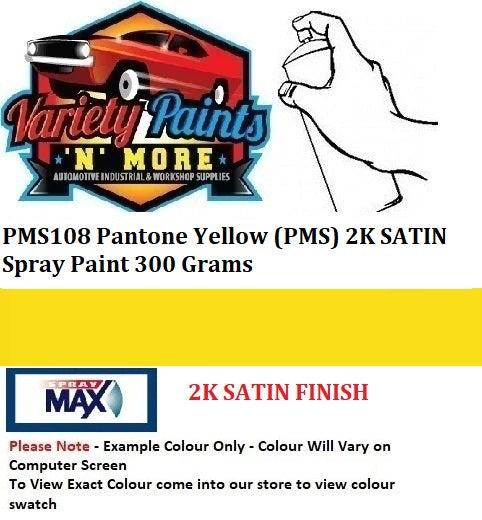 PMS108 Pantone Yellow (PMS) 2K SATIN Spray Paint 300 Grams