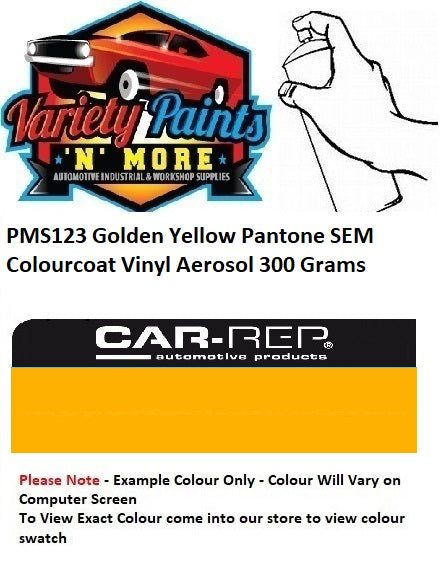 PMS123 PANTONE® Golden Yellow SEM Colourcoat Vinyl Aerosol 300 Grams