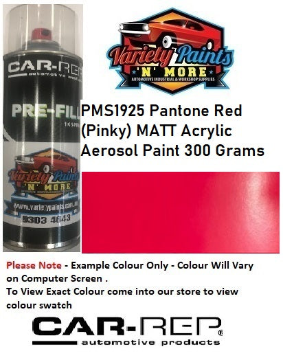PMS1925 Pantone® Red (Pinky) MATT Acrylic Spray Paint 300 Grams ** SEE NOTES