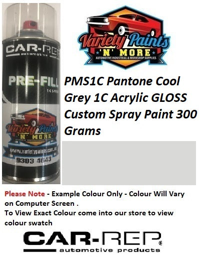 PMS1C Pantone® Cool Grey 1C Acrylic GLOSS Custom Spray Paint 300 Grams S5017