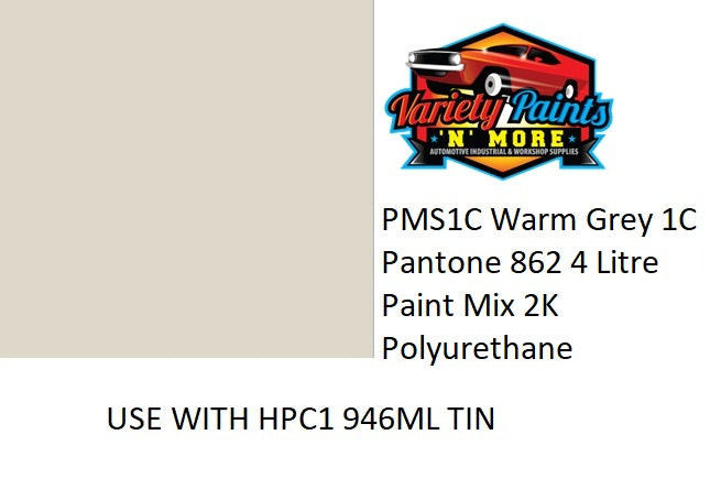 PMS1C PANTONE® Warm Grey 1C Pantone 862 4 Litre Paint Mix 2K Polyurethane