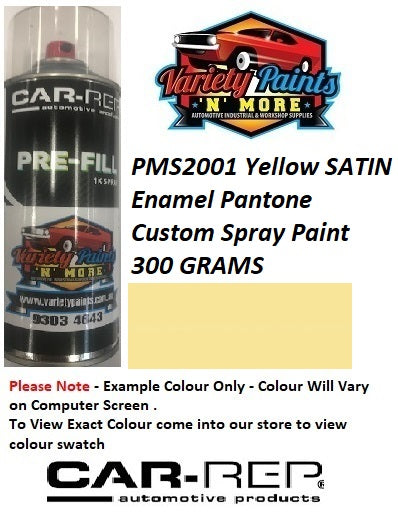 PMS2001 Yellow SATIN Enamel Pantone Custom Spray Paint 300 GRAMS