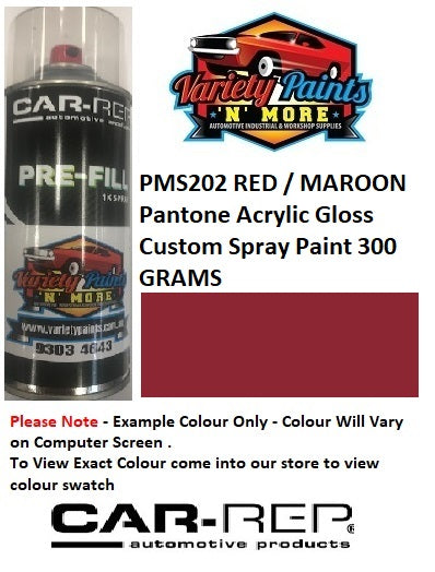 PMS202 RED / MAROON Pantone Acrylic Gloss Custom Spray Paint 300 GRAMS