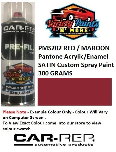 PMS202 PANTONE® Satin Red Burgundy Acrylic/Enamel Custom Spray Paint 300 Grams