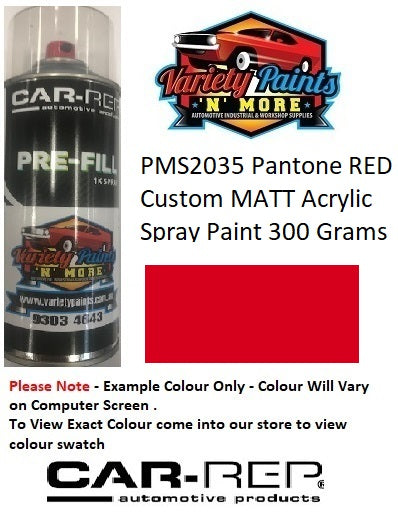 PMS2035 Pantone RED Custom MATT Acrylic Spray Paint 300 Grams