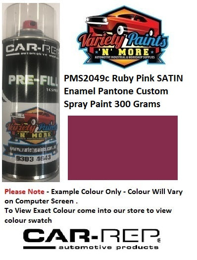 PMS2049c Ruby Pink SATIN Enamel Pantone Custom Spray Paint 300 Grams