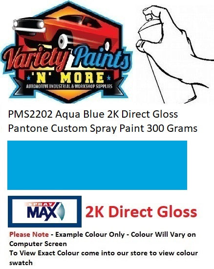 PMS2202 Aqua Blue 2K Direct Gloss Pantone Custom Spray Paint 300 Grams