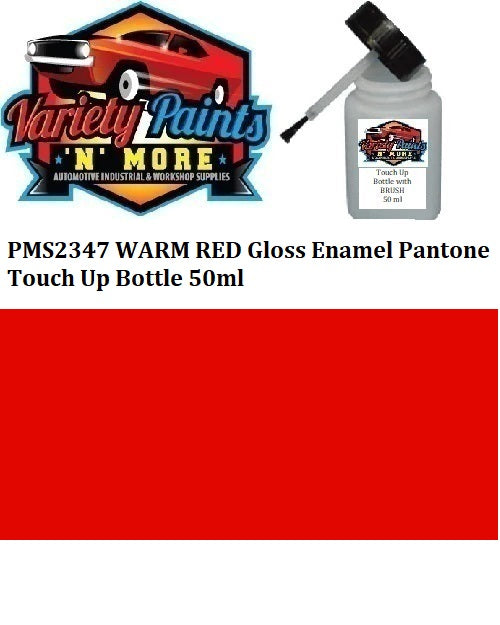PMS2347 WARM RED Gloss Enamel Pantone Touch Up Bottle 50ml