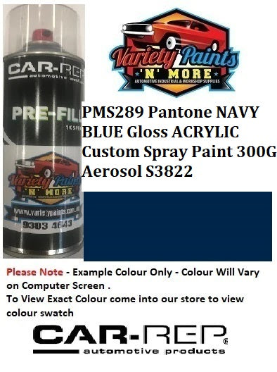 PMS289 Pantone NAVY BLUE Gloss ACRYLIC Custom Spray Paint 300G Aerosol S3822