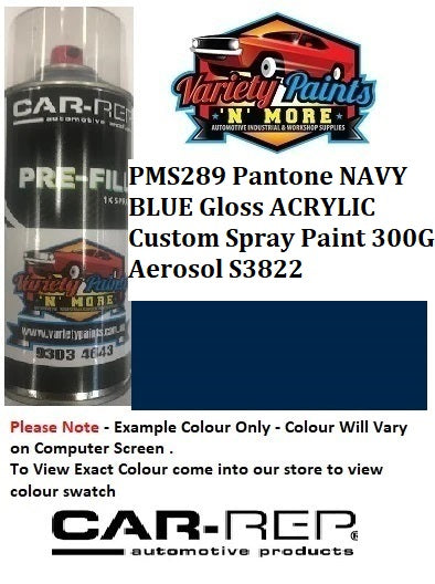 PMS289 Pantone® NAVY BLUE Gloss ACRYLIC Custom Spray Paint 300G Aerosol S3822