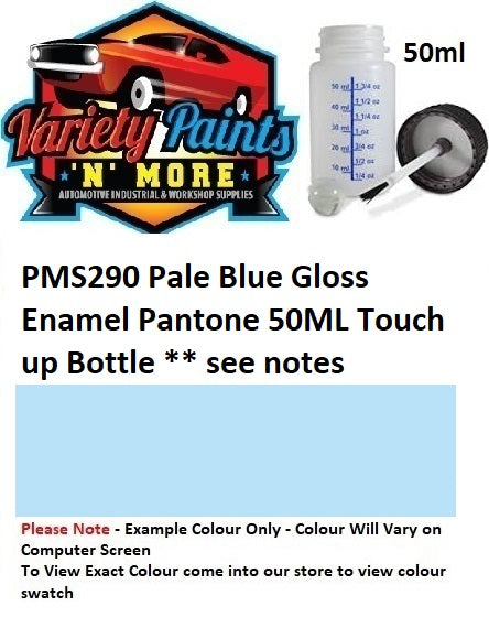 PMS290 Pale Blue Gloss Enamel Pantone 50ML Touch up Bottle ** see notes