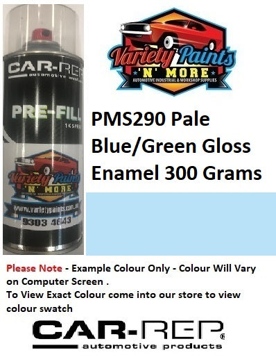 PMS290 Pantone® Pale Blue Gloss Enamel Custom Spray Paint 300 Grams ** NOTES