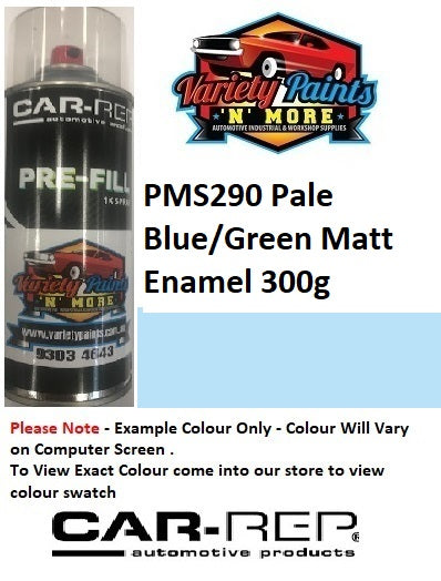 PMS290 Pantone® Pale Blue MATT Enamel  Custom Spray Paint 300 Grams ** NOTES