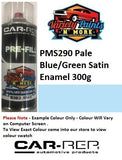 PMS290 Pale Blue SATIN Enamel Pantone Custom Spray Paint 300 Grams ** NOTES