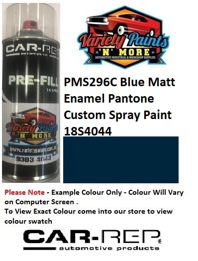 PMS296C Blue Matt Enamel Pantone Custom Spray Paint 18S4044