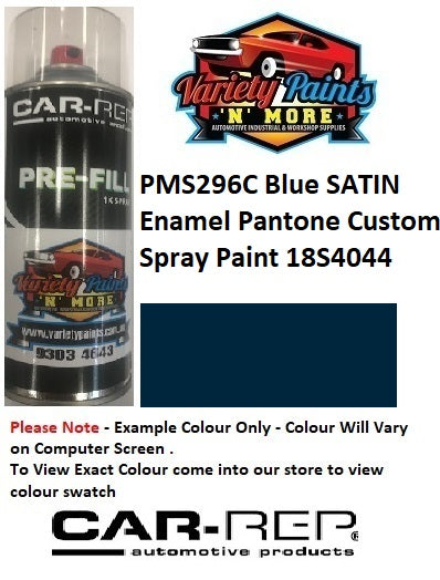PMS296C Blue SATIN Enamel Pantone Custom Spray Paint 18S4044