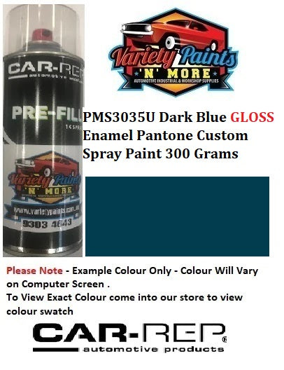PMS3035U Pantone® Dark Blue GLOSS Enamel   Custom Spray Paint 300 Grams