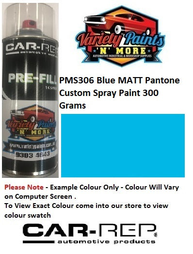 PMS306 Blue MATT Enamel Pantone Custom Spray Paint 300 Grams