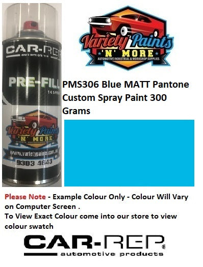 PMS306 Pantone® Blue MATT Enamel  Custom Spray Paint 300 Grams