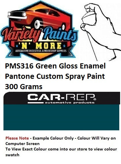 PMS316 Pantone® Green Gloss Enamel  Custom Spray Paint 300 Grams