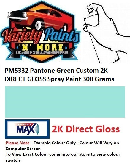 PMS332 Pantone Green Custom 2K DIRECT GLOSS Spray Paint 300 Grams