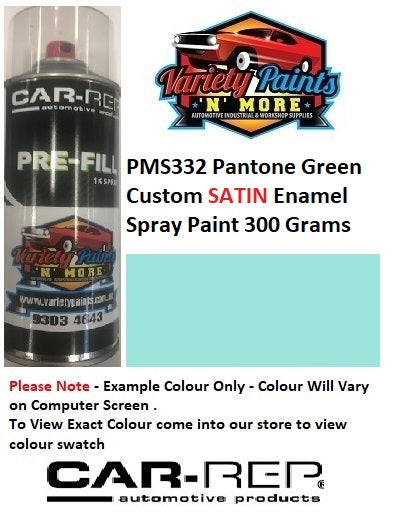 PMS332 Pantone Green Custom SATIN Enamel Spray Paint 300 Grams