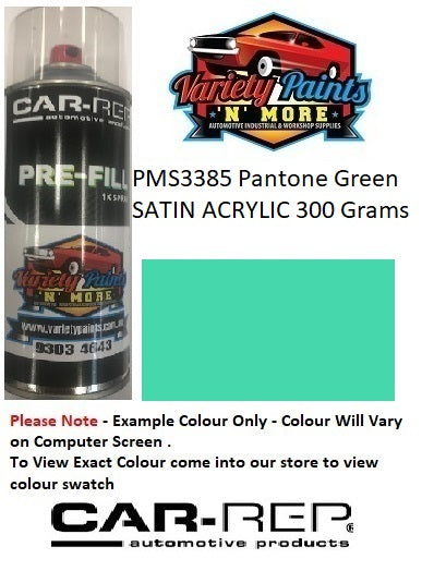 PMS3385 Pantone Green SATIN Acrylic Custom Spray Paint 300 Grams