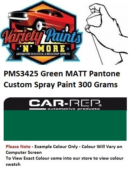 PMS3425 Green MATT Pantone Custom Enamel  Spray Paint 300 Grams