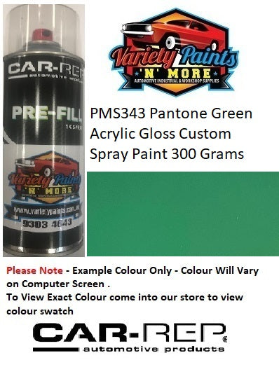 PMS343 Pantone Green Acrylic Gloss Custom Spray Paint 300 Grams