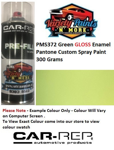 PMS372 Green GLOSS Enamel Pantone Custom Spray Paint 300 Grams ** SEE NOTES