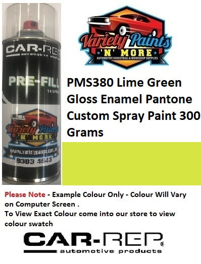 PMS380 Lime Green Gloss Enamel Pantone Custom Spray Paint 300 Grams