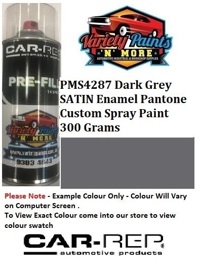 PMS4287 Dark Grey SATIN Enamel Pantone Custom Spray Paint 300 Grams