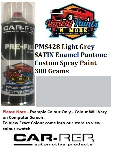 PMS428 Light Grey SATIN enamel Pantone Custom Spray Paint 300 Grams