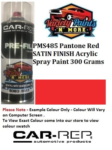 PMS485 Pantone Red SATIN FINISH Acrylic Spray Paint 300 Grams