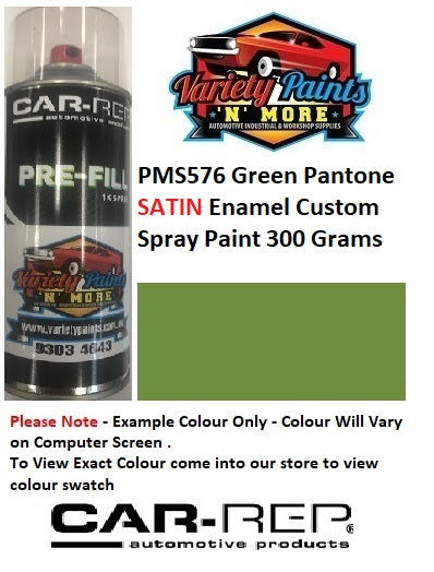 PMS576 Green Pantone SATIN Enamel Custom Spray Paint 300 Grams