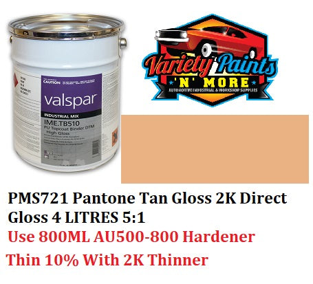 PMS721C Pantone Tan Orange TB510 DTM 2K DIRECT GLOSS 4 LITRES