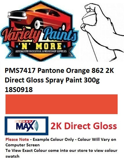 PMS7417 Pantone Orange 862 2K Direct Gloss Spray Paint 300g 18S0918