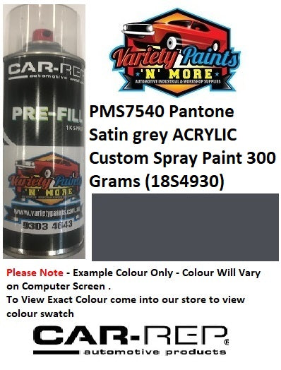 PMS7540 Pantone Satin grey ACRYLIC Custom Spray Paint 300 Grams (18S4930)
