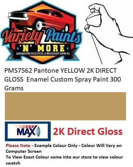 PMS7562 Pantone YELLOW 2K DIRECT GLOSS Custom Spray Paint 300 Grams
