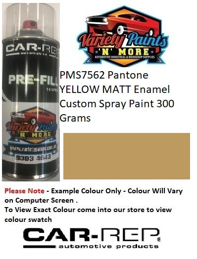 PMS7562 Pantone YELLOW MATT Enamel Custom Spray Paint 300 Grams