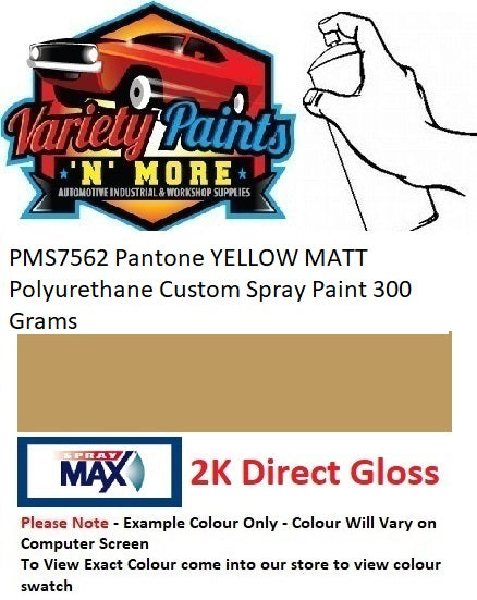 PMS7562 Pantone YELLOW MATT 2K Polyurethane Custom Spray Paint 300 Grams